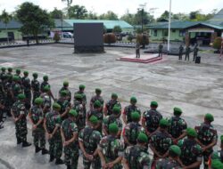 Dandim 1710/Mimika Dampingi Danrem 174/ATW Pimpin Apel Gelar Pasukan