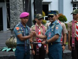 Lantamal XII Lepas Saka Bahari Siswa SMA TBK Mengikuti Pelayaran Lingkar Nusantara