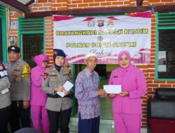 Wujudkan Kepedulian, Polwan dan Bhayangkari Cabang Satbrimobda Kaltim Salurkan Bansos untuk Warga Balikpapan