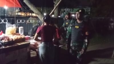 Kodim 0506/Tgr Wujudkan Malam Aman Lewat Patroli, Keliling Bersama Komduk