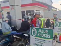 Pastikan Distribusi BBM Lancar dan Tepat Sasaran, Satlantas Polres Belitung Gelar Monitoring di SPBU Jalan Baru