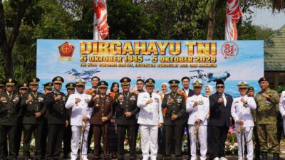 Upacara HUT ke-81 TNI di Jakarta Utara, Dandim 0502/JU Bacakan Amanat Panglima TNI Dihadapan Forkopimko Plus