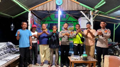 Sat Binmas Polres Belitung Cek Pos Kamling Mufakat Kerjan, Ajak Warga Jaga Kamtibmas