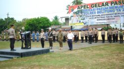 Kapolres Belitung Pimpin Apel Gelar Pasukan Operasi Patuh Menumbing 2026