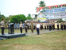 Kapolres Belitung Pimpin Apel Gelar Pasukan Operasi Patuh Menumbing 2026